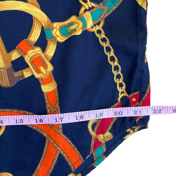 L-Ralph Lauren Sz L Signature Equestrian Print Long Sleeve Button Down Shirt - Picture 15 of 16